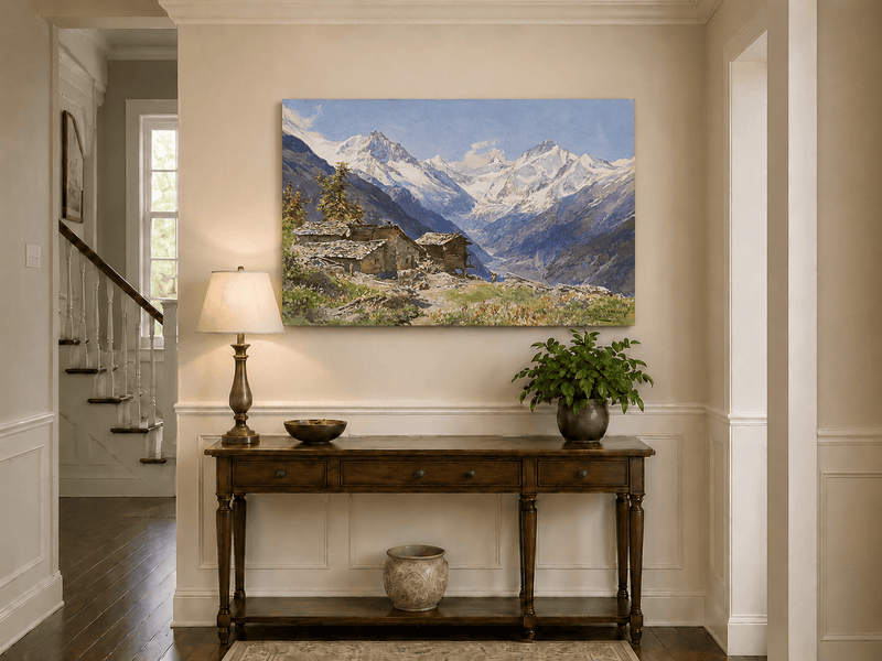 Landscape Oil Painting - Landscape Oil Painting | Snow-Capped