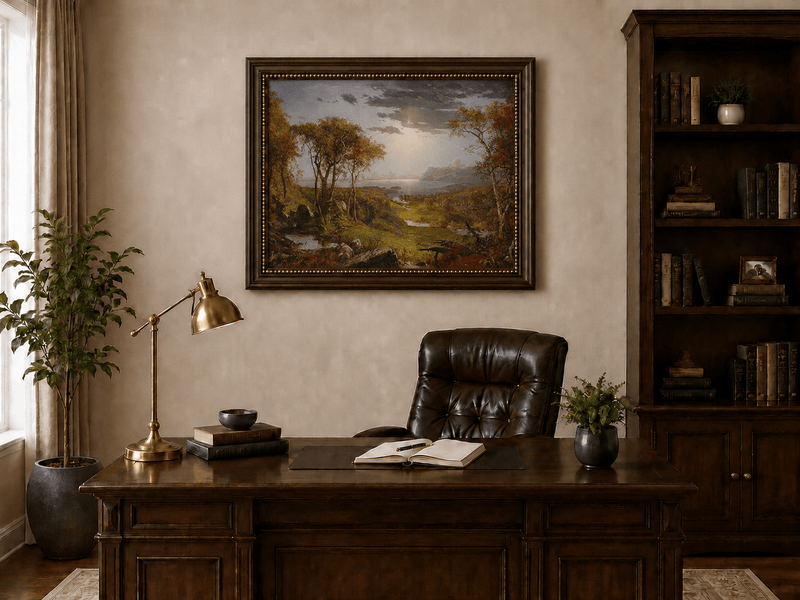 Landscape Oil Painting - Lush Forest Landscape