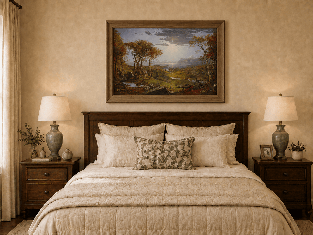 Landscape Oil Painting - Lush Forest Landscape