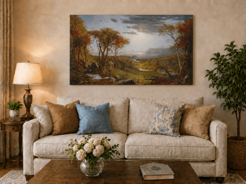 Landscape Oil Painting - Lush Forest Landscape