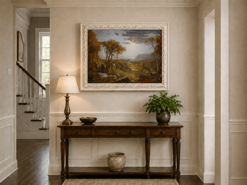 Landscape Oil Painting - Lush Forest Landscape