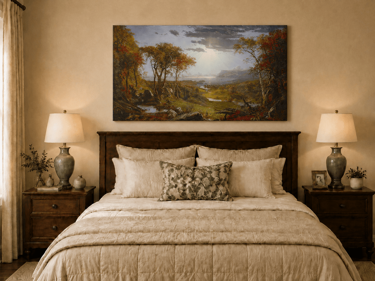 Landscape Oil Painting - Lush Forest Landscape