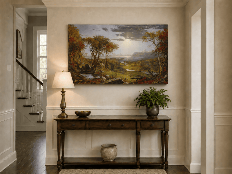 Landscape Oil Painting - Lush Forest Landscape