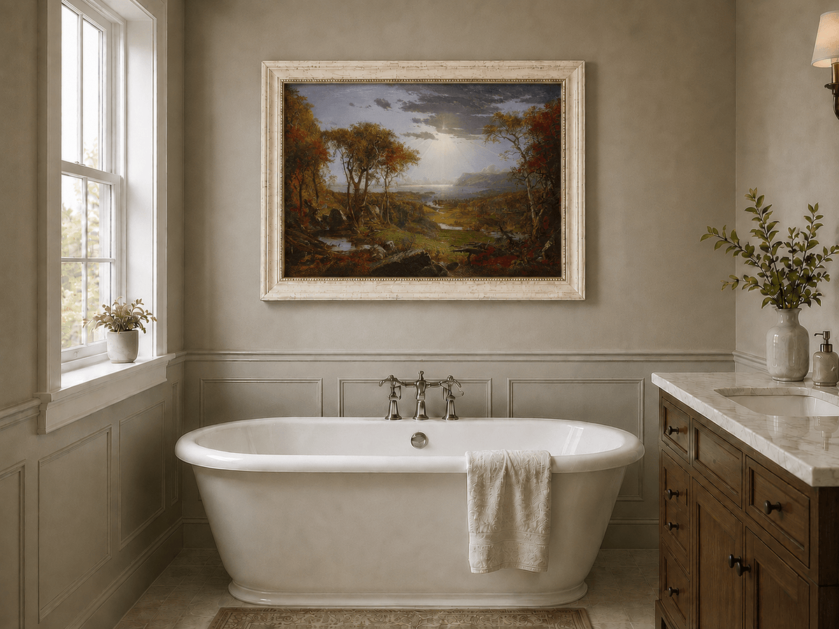 Landscape Oil Painting - Lush Forest Landscape