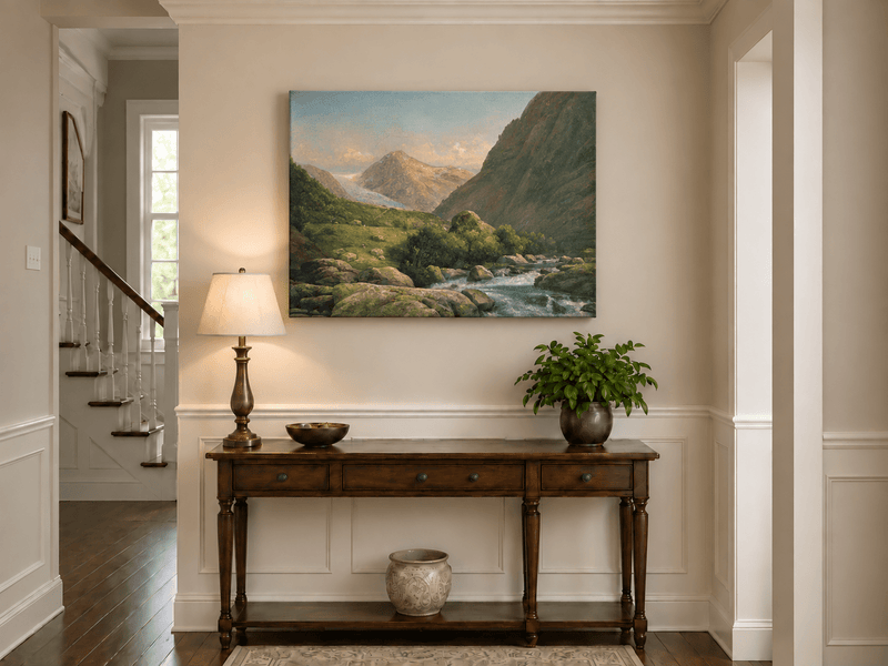 Landscape Oil Painting - Mountain Valley Stream