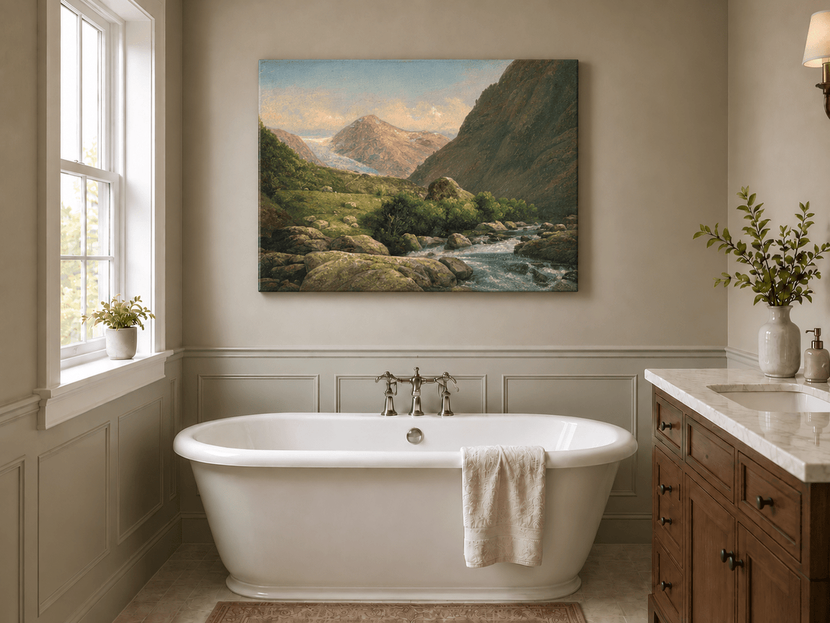 Landscape Oil Painting - Mountain Valley Stream