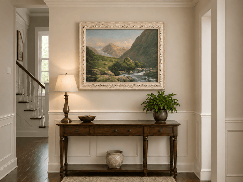 Landscape Oil Painting - Mountain Valley Stream