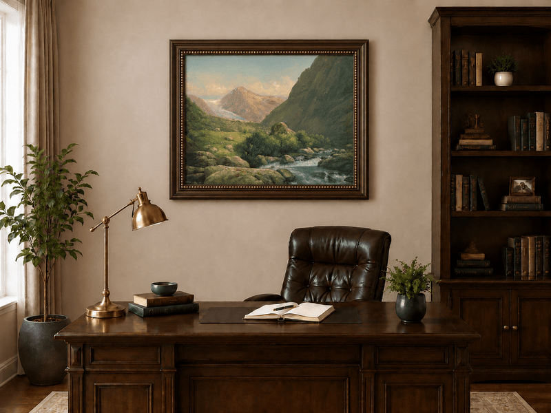 Landscape Oil Painting - Mountain Valley Stream