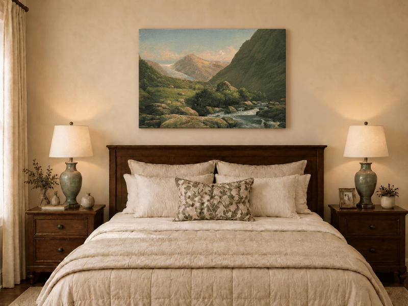 Landscape Oil Painting - Mountain Valley Stream