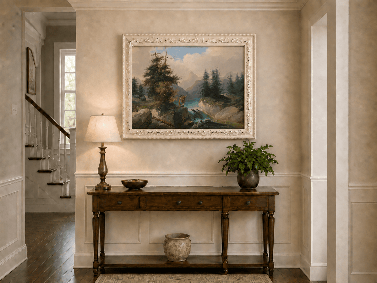 Landscape Oil Painting - Mountain Viewpoint