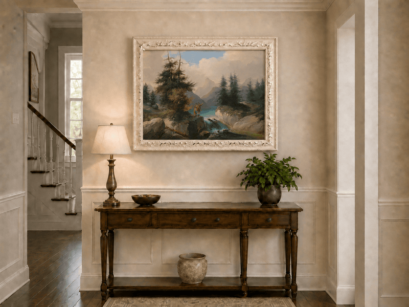 Landscape Oil Painting - Mountain Viewpoint