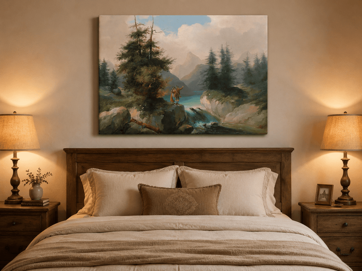 Landscape Oil Painting - Mountain Viewpoint