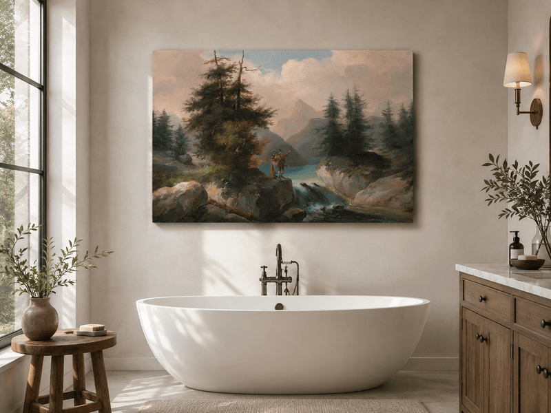 Landscape Oil Painting - Mountain Viewpoint