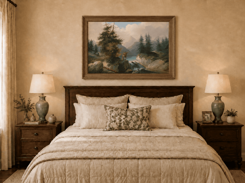 Landscape Oil Painting - Mountain Viewpoint