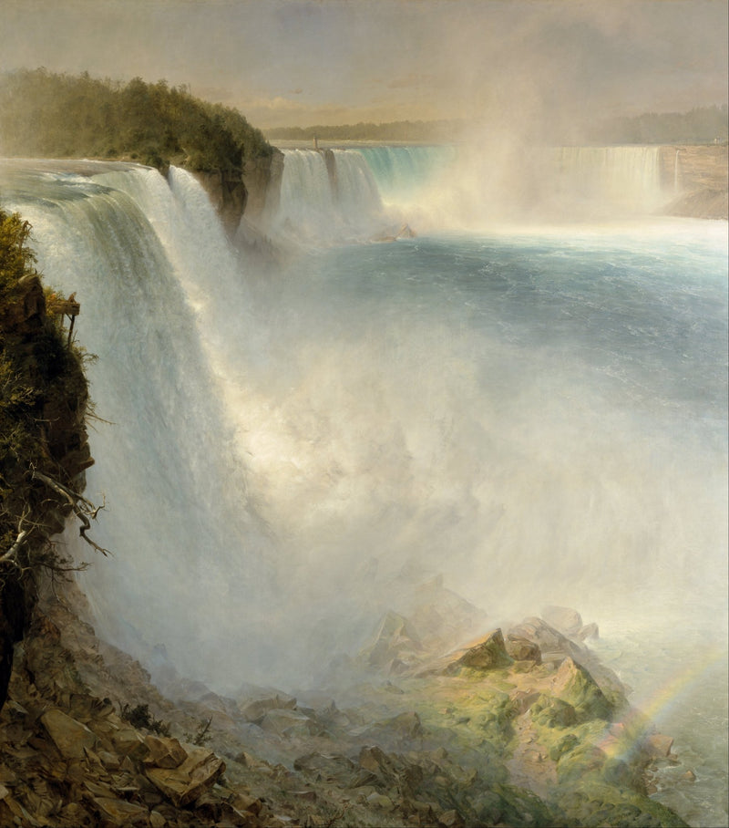 Landscape Oil Painting - Niagara Falls & thundering water, mist - Oil Painting Haven