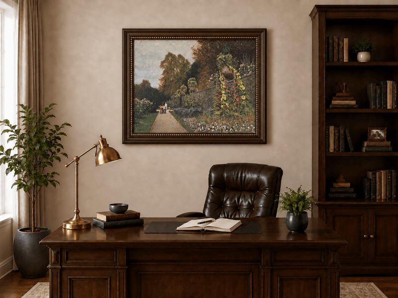 Landscape Oil Painting - Ornamental Garden Path