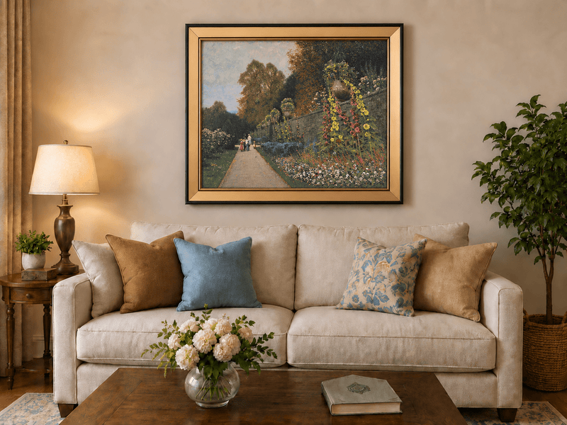 Landscape Oil Painting - Ornamental Garden Path