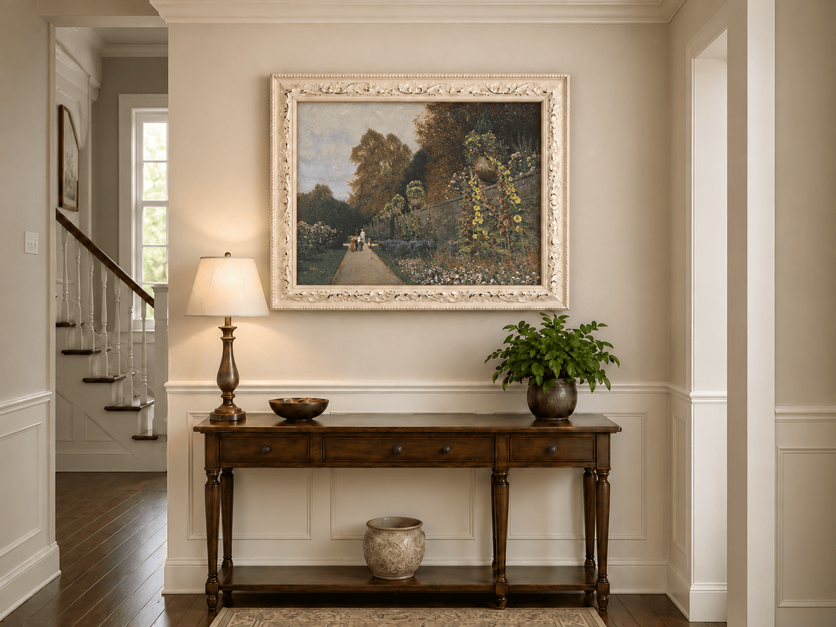 Landscape Oil Painting - Ornamental Garden Path