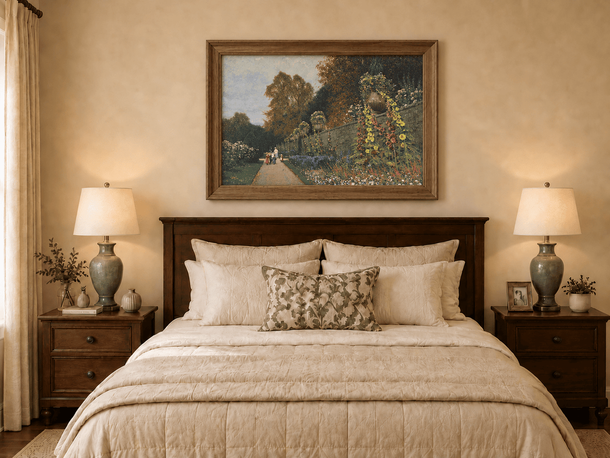 Landscape Oil Painting - Ornamental Garden Path