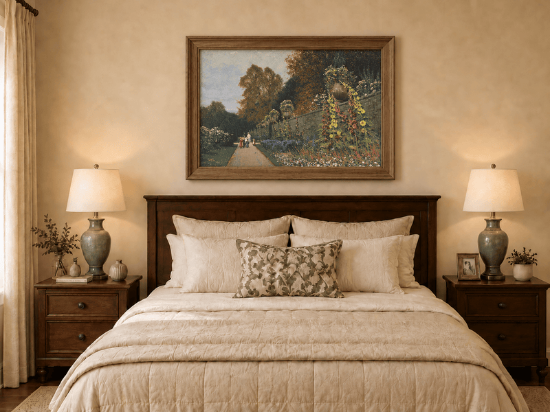 Landscape Oil Painting - Ornamental Garden Path