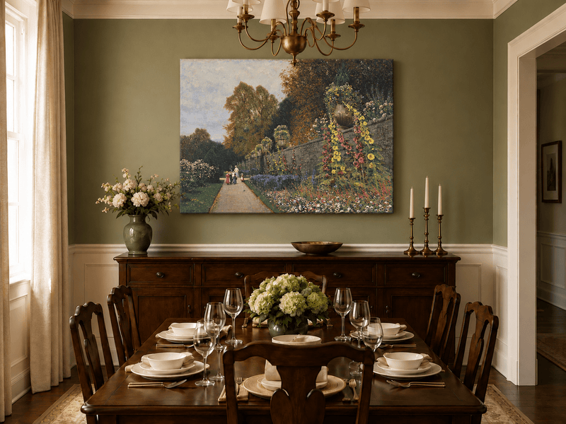 Landscape Oil Painting - Ornamental Garden Path