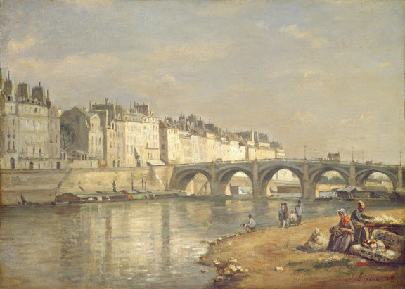 Hand-painted paris river bridge city view landscape oil painting on canvas
