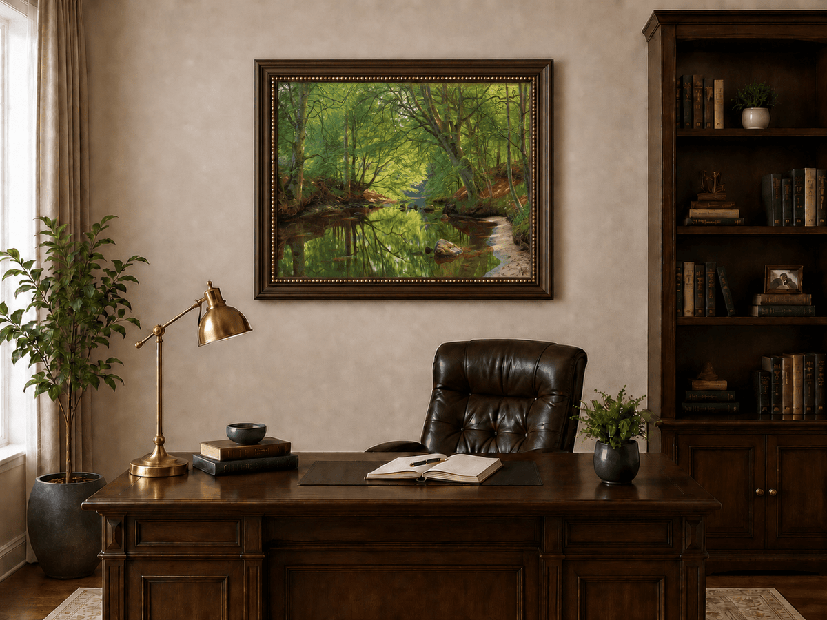 Landscape Oil Painting - Quiet Forest Stream