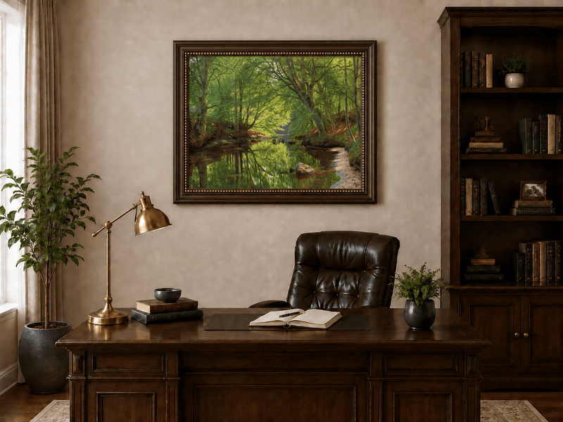 Landscape Oil Painting - Quiet Forest Stream