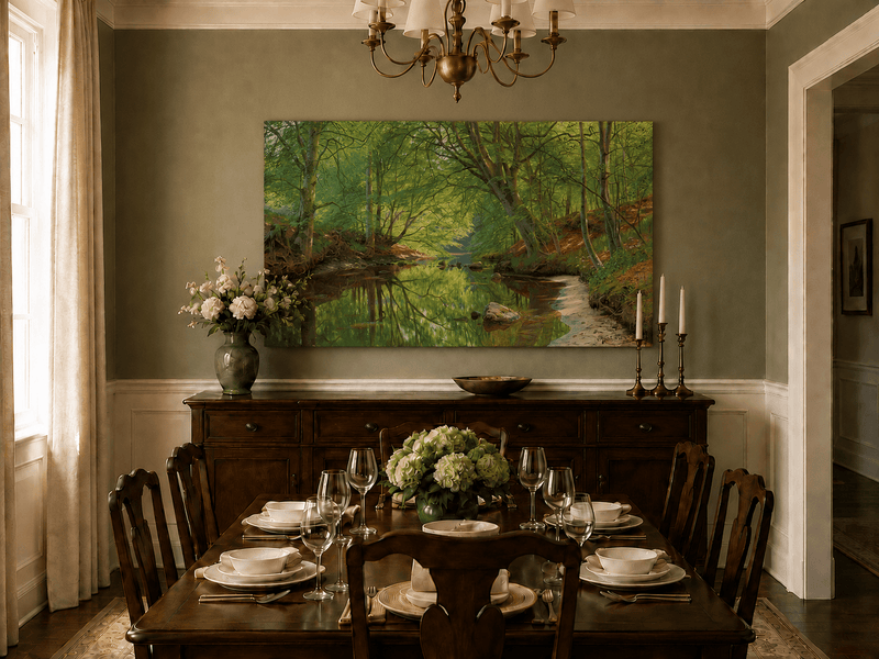 Landscape Oil Painting - Quiet Forest Stream