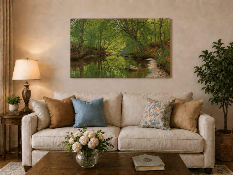 Landscape Oil Painting - Quiet Forest Stream
