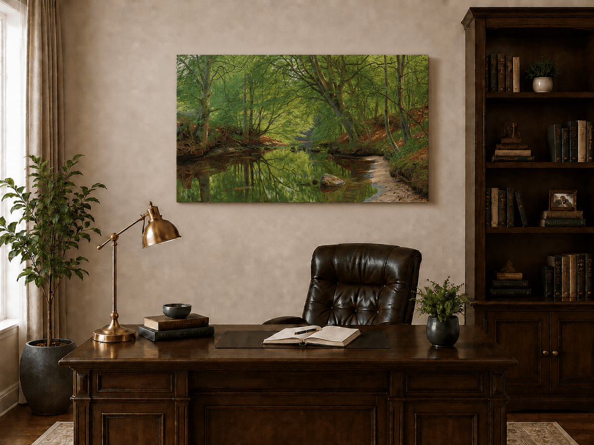 Landscape Oil Painting - Quiet Forest Stream