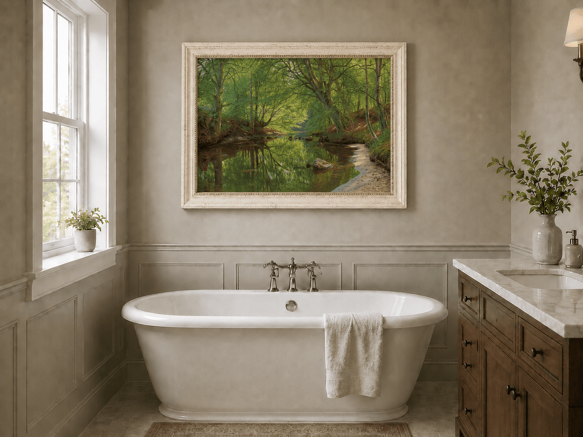 Landscape Oil Painting - Quiet Forest Stream