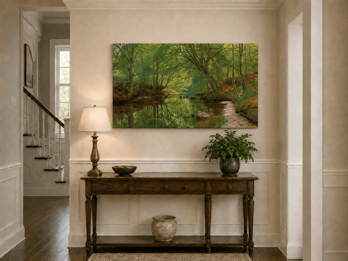Landscape Oil Painting - Quiet Forest Stream