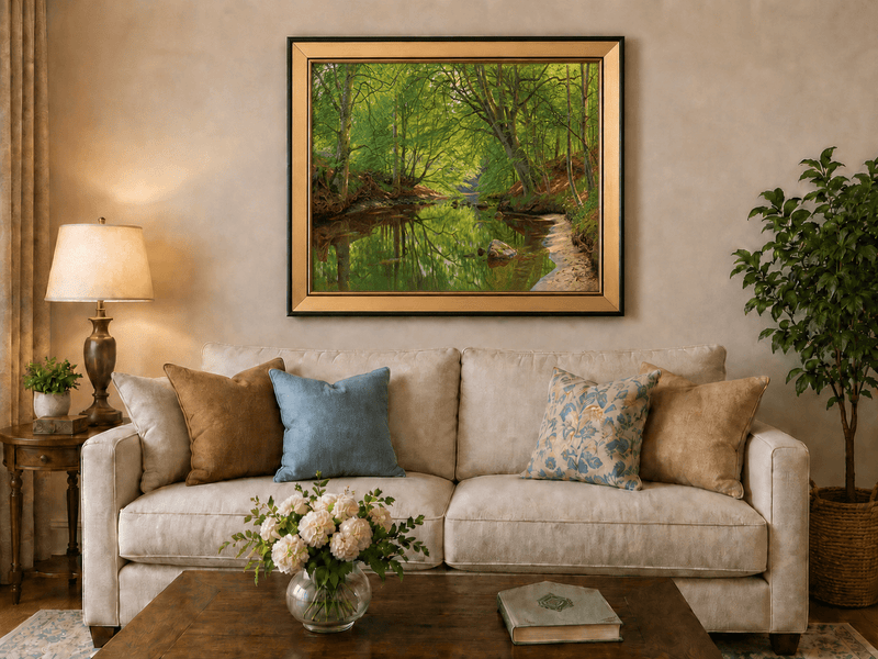 Landscape Oil Painting - Quiet Forest Stream
