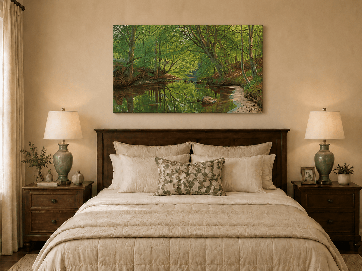 Landscape Oil Painting - Quiet Forest Stream