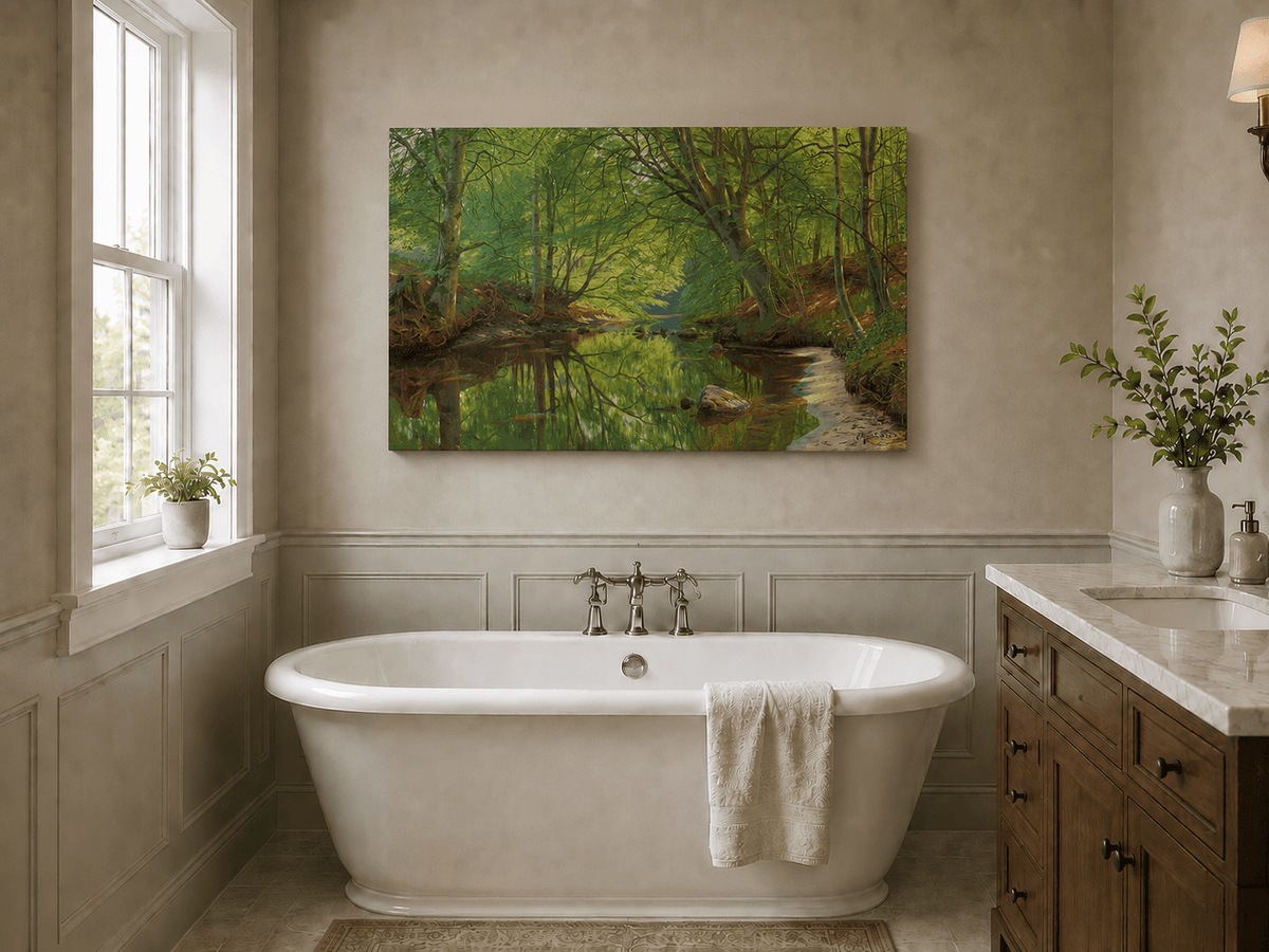 Landscape Oil Painting - Quiet Forest Stream