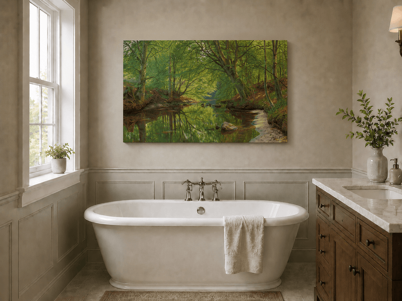 Landscape Oil Painting - Quiet Forest Stream