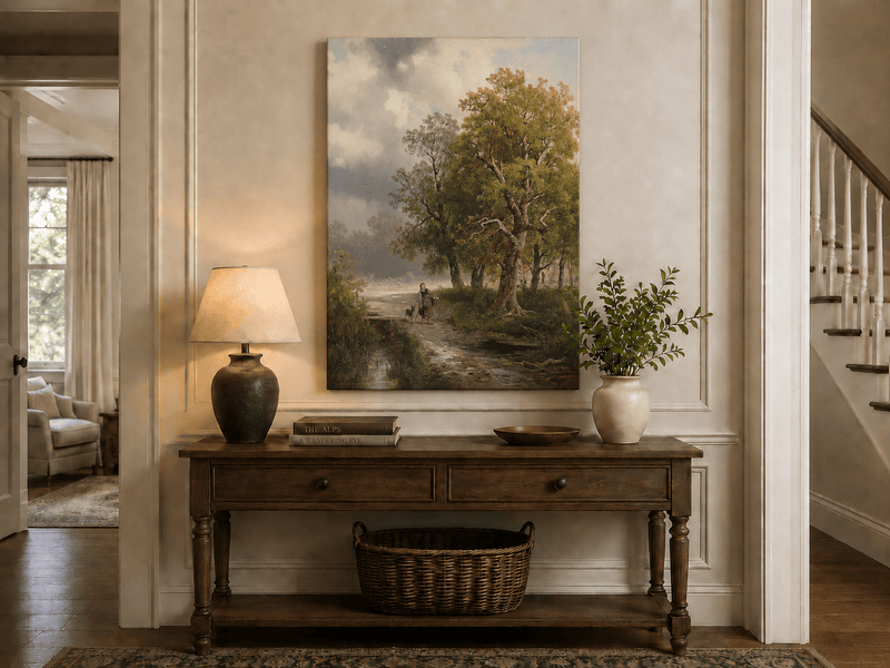 Landscape Oil Painting - Quiet Woodland Path
