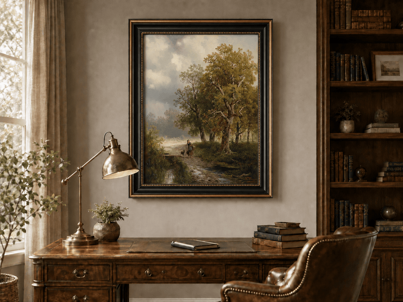 Landscape Oil Painting - Quiet Woodland Path