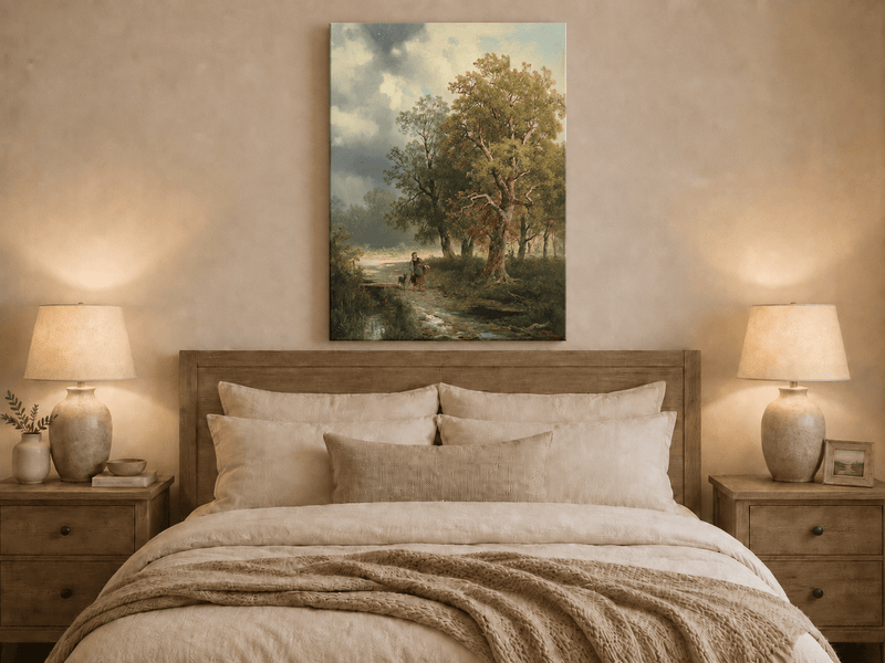 Landscape Oil Painting - Quiet Woodland Path