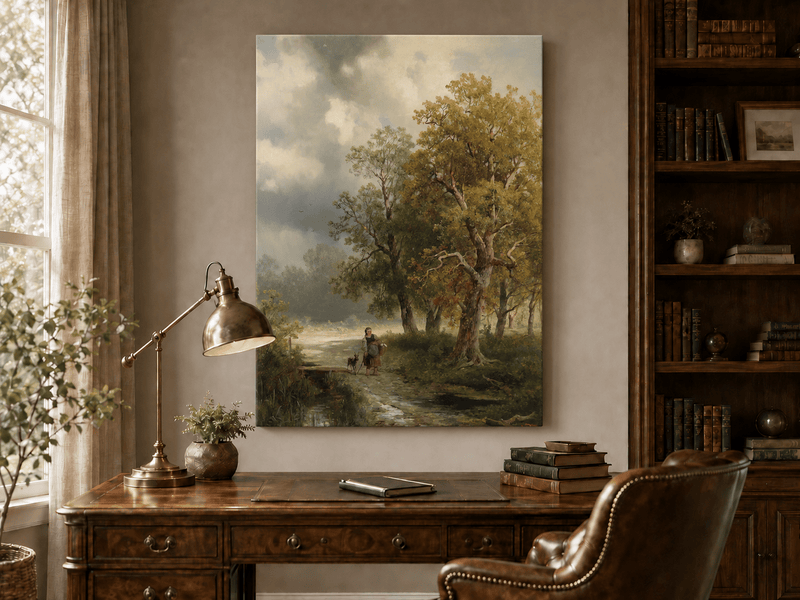 Landscape Oil Painting - Quiet Woodland Path