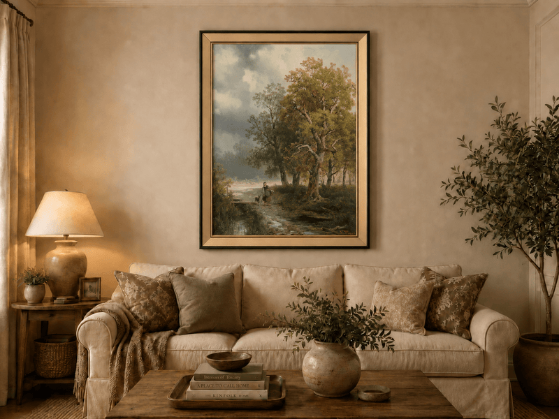 Landscape Oil Painting - Quiet Woodland Path