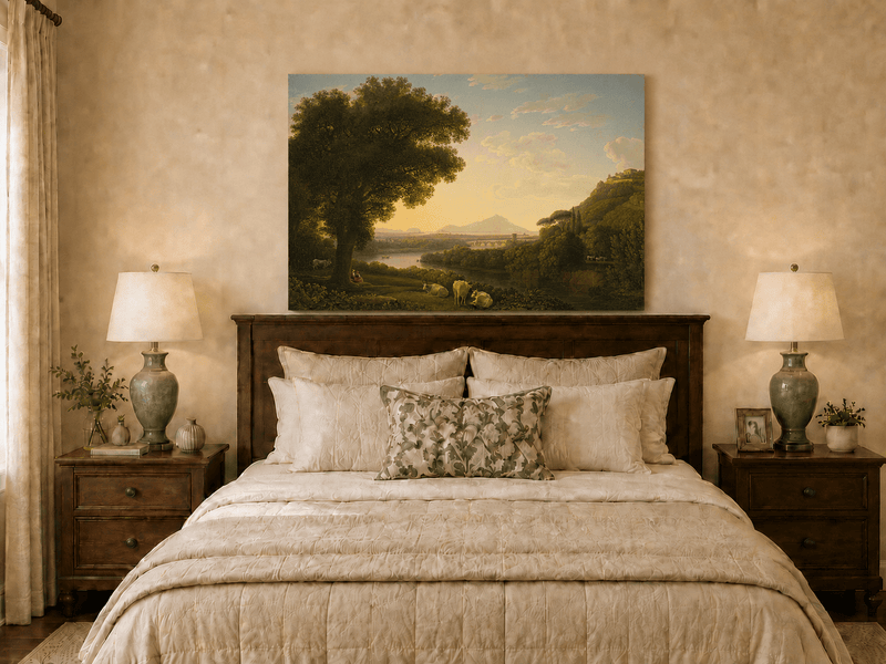 Landscape Oil Painting - River Landscape, Jacob Philipp Hackert