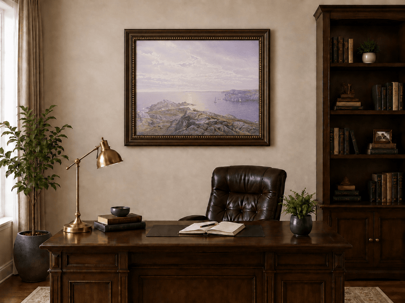 Landscape Oil Painting - Rocky Coastal Shore