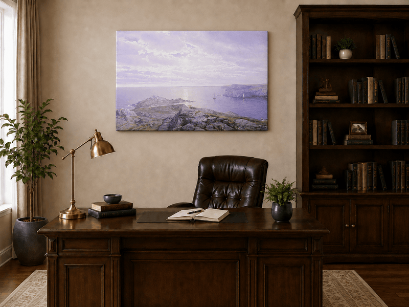 Landscape Oil Painting - Rocky Coastal Shore