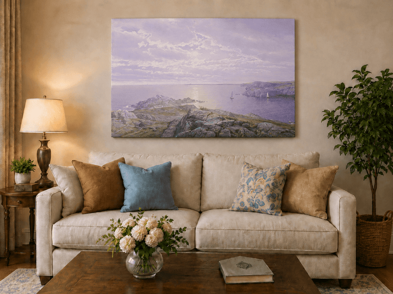 Landscape Oil Painting - Rocky Coastal Shore
