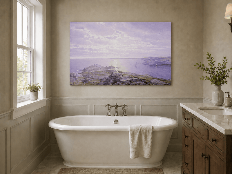 Landscape Oil Painting - Rocky Coastal Shore