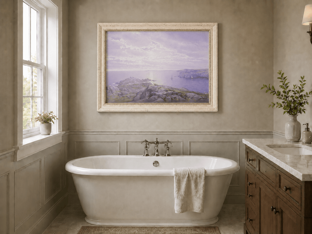 Landscape Oil Painting - Rocky Coastal Shore