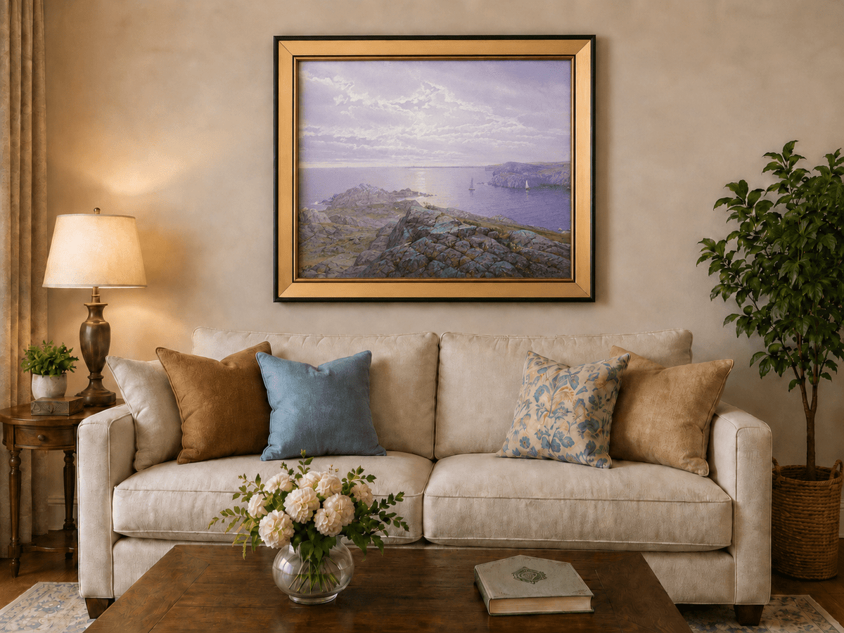 Landscape Oil Painting - Rocky Coastal Shore