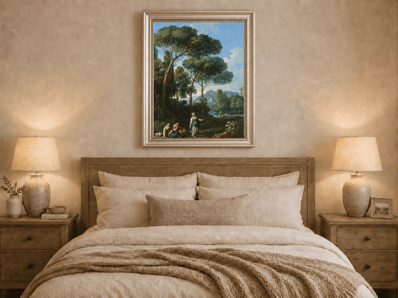 Landscape Oil Painting - Roman Countryside with Figures